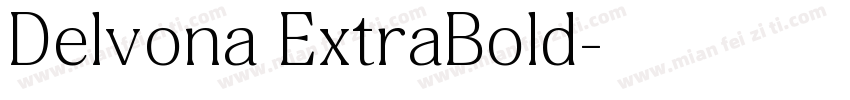 Delvona ExtraBold字体转换